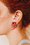Linda Asymmetric Earrings | Coral