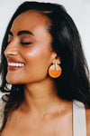 Vera Earrings | Orange & Gold