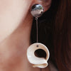 Ana Earrings | Porcelain & Rhodium