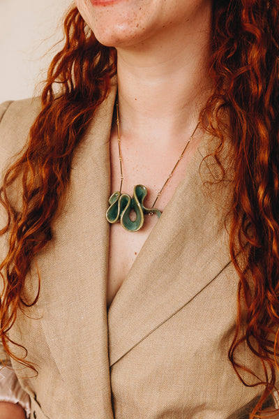 Linda Necklace | Pearl Green