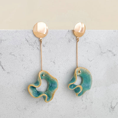 Ana Earrings | Turquoise & Gold