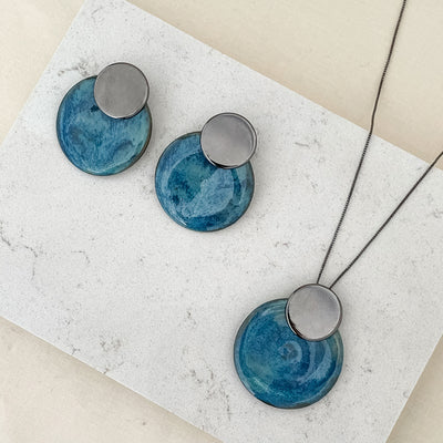 Pietra Earrings | Sapphire Blue