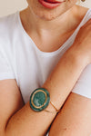 Crossed Bracelet | Emerald Green