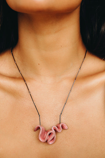 Linda Necklace | Carnation Pink