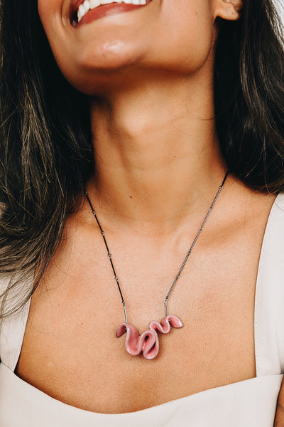 Linda Necklace | Carnation Pink