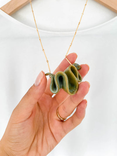 Linda Necklace | Pearl Green