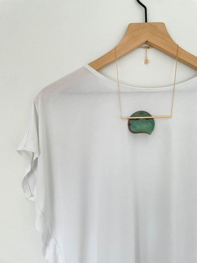 Letícia Necklace | Emerald Green & Gold