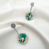 Ana Earrings | Turquoise & Rhodium